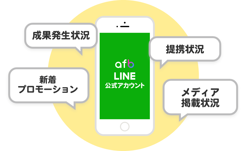 afb LINE公式アカウントのイメージ画像