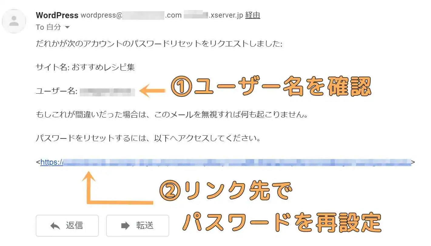 wordpress_パスワード再設定_メール