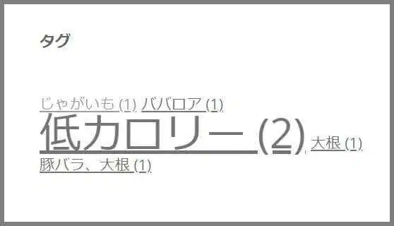 タグクラウド