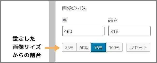 画像サイズ設定