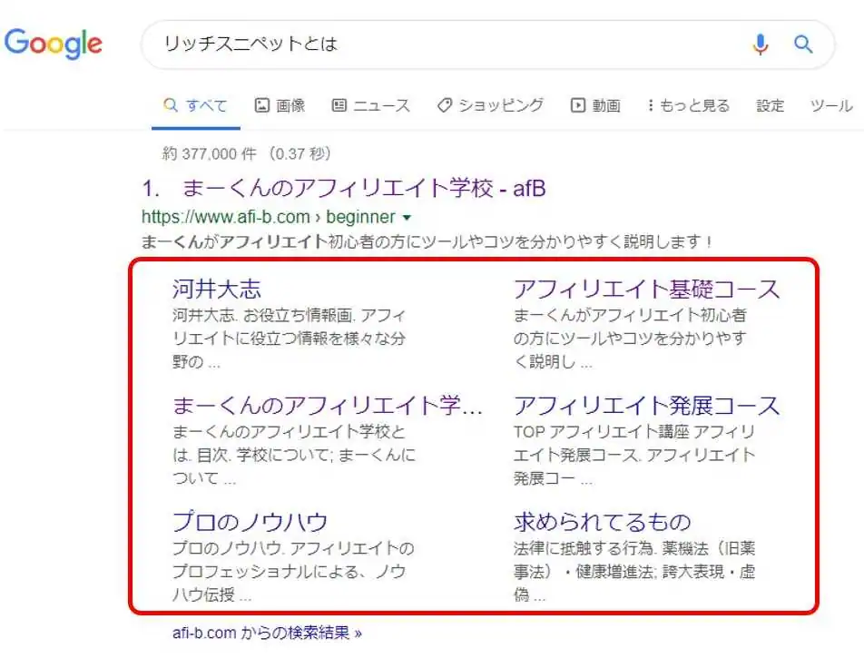 リッチスニペット＿サイト概要