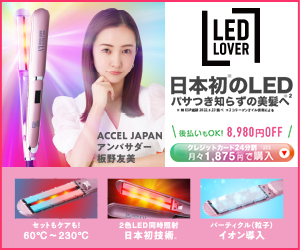 日本初のLED照射式のヘアアイロン！ヘアセットもトリートメントもこれ1台【LEDラバー】