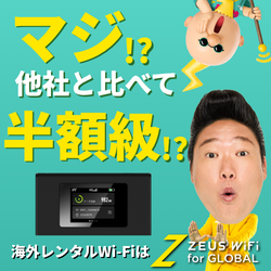 海外専用WiFi【ZEUS(ゼウス) WiFi】