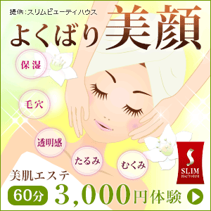 【フェイシャル】よくばり美顔体験 1回60分 3,000円