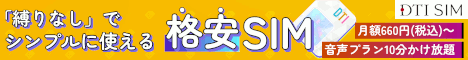 DTI SIM お試しプランLP