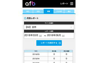 afbのスマホ管理画面