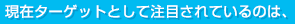 現在ターゲットとして注目されているのは、